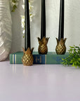 Vintage Mini Brass Pineapple Taper Candleholders