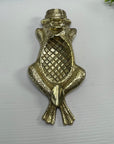 Vintage Brass Frog Ashtray