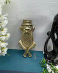 Vintage Brass Frog Ashtray