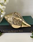 Vintage Brass Shell with Hand Etched Images