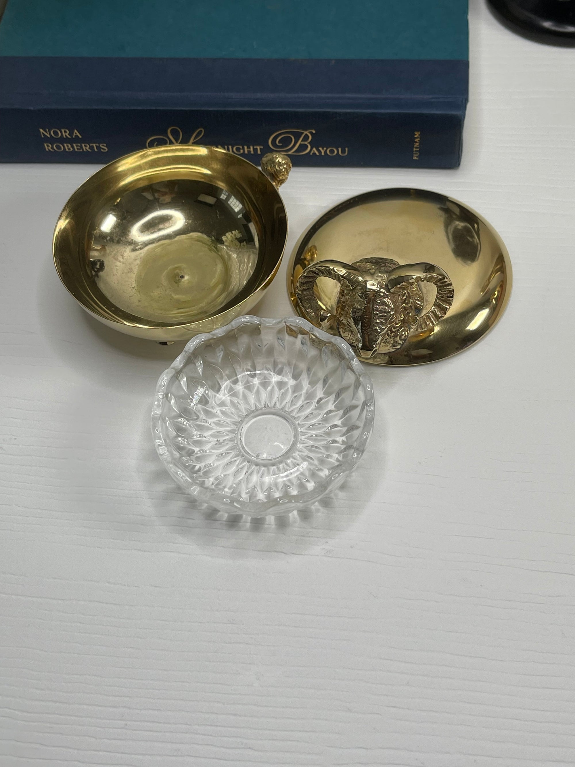 Sweet Brass Sheep Trinket Dish