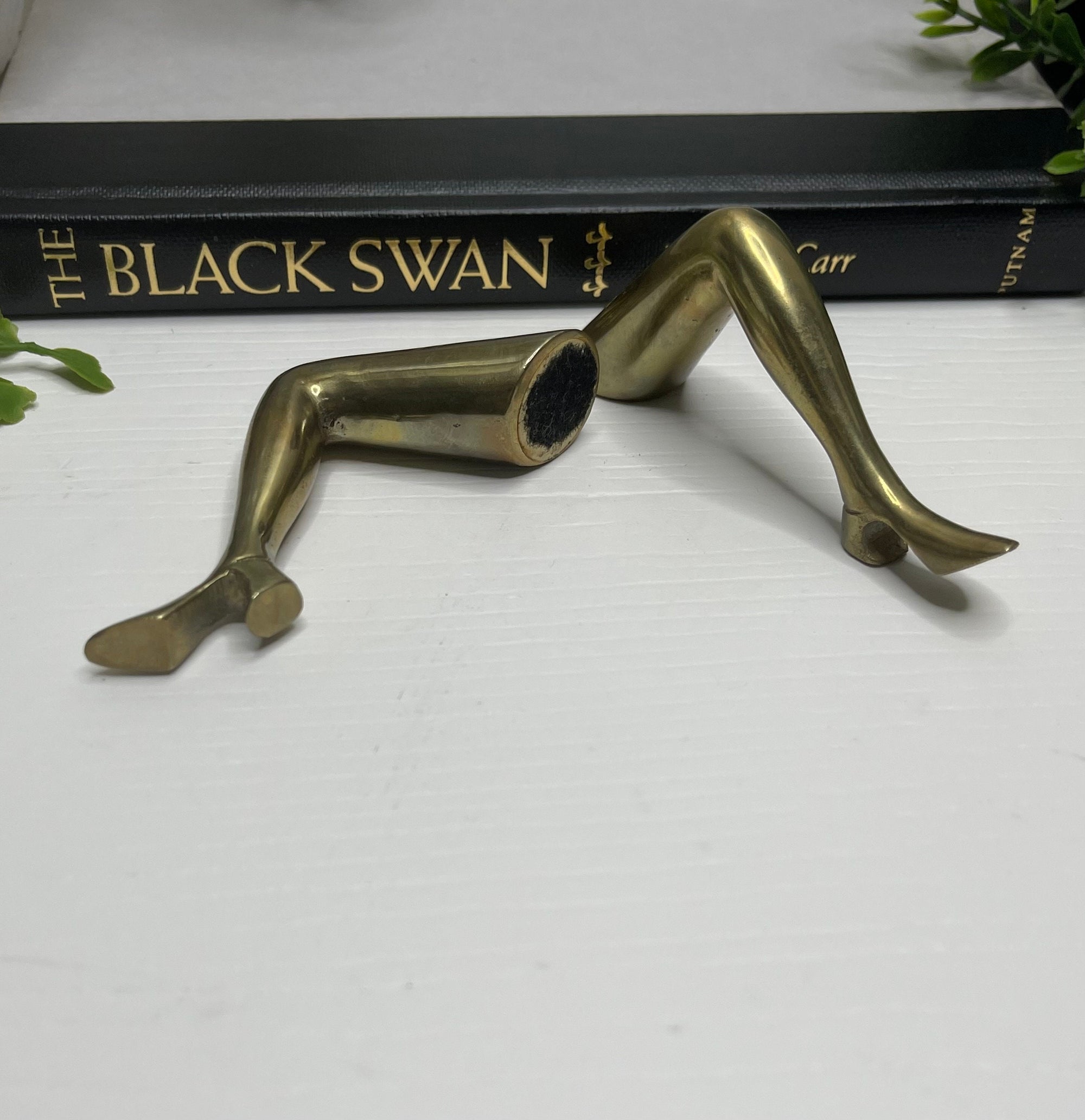 Pair of Mini Vintage Brass Leg Bottle Opener-Barware