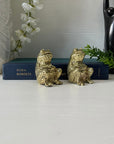 Vintage Brass Frog Pair