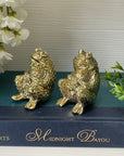 Vintage Brass Frog Pair