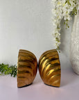 Vintage Brass Shell Bookends