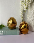 Vintage Brass Shell Bookends