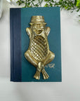 Vintage Brass Frog Ashtray