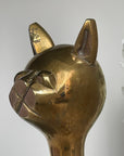 Vintage Brass Large Retro Cat