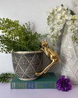 Vintage Brass Frog Plant Hanger