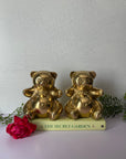Vintage Brass Teddy Bear Bookends