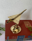 Vintage Brass Jet on Stand