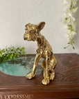 Old Vintage Brass Dog