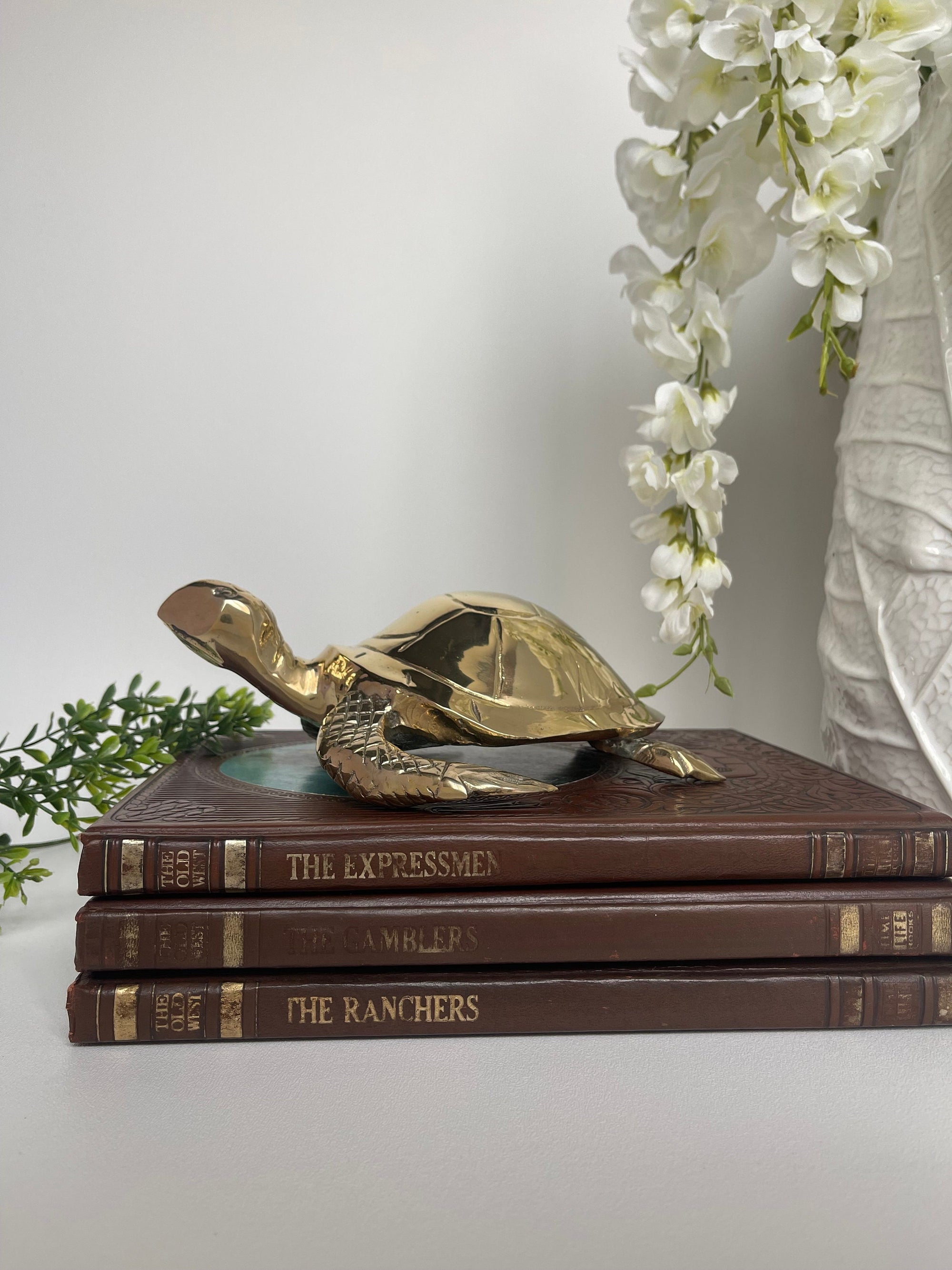 Vintage Brass Large Turtle