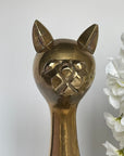 Vintage Brass Large Retro Cat