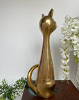 Vintage Brass Large Retro Cat