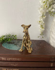 Old Vintage Brass Dog