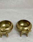Vintage Brass Dog Candleholder/Trinket Dish