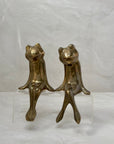 Vintage Brass Frog Couple