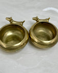 Vintage Brass Dog Candleholder/Trinket Dish