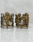 Vintage Brass Cherub Votive Candle Holders
