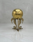 Brass Stash Ball on Seahorse Stand