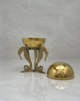 Brass Stash Ball on Seahorse Stand