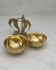 Brass Stash Ball on Seahorse Stand