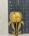 Brass Stash Ball on Seahorse Stand