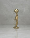 Brass Dolphin with Ball