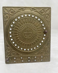 Vintage Brass Sundial Desk Calendar with Pegs