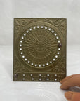 Vintage Brass Sundial Desk Calendar with Pegs