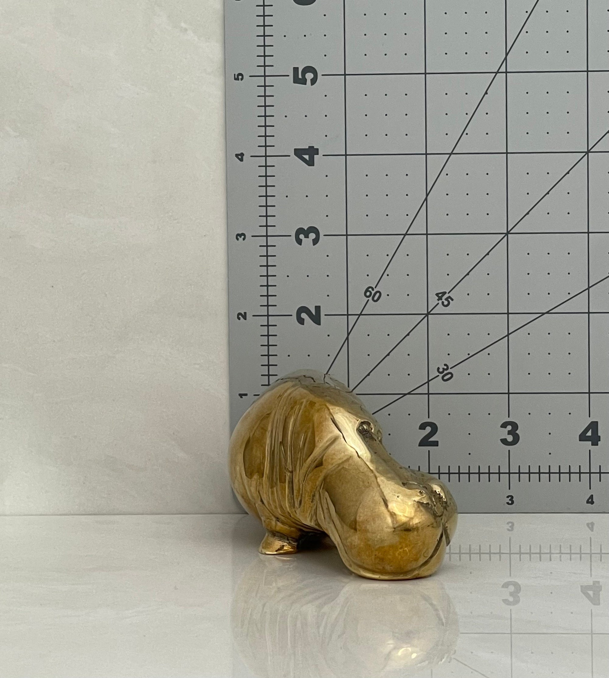 Vintage Brass Hippo