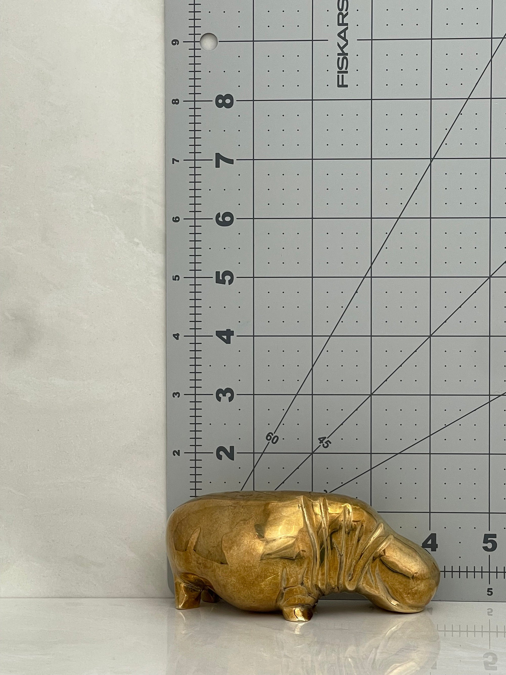 Vintage Brass Hippo