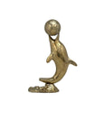 Brass Dolphin with Ball