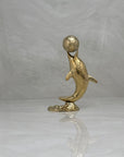 Brass Dolphin with Ball