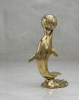 Brass Dolphin with Ball