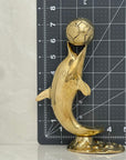 Brass Dolphin with Ball