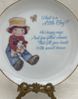 What is a Little Boy Decorative Plate on Brass Easel