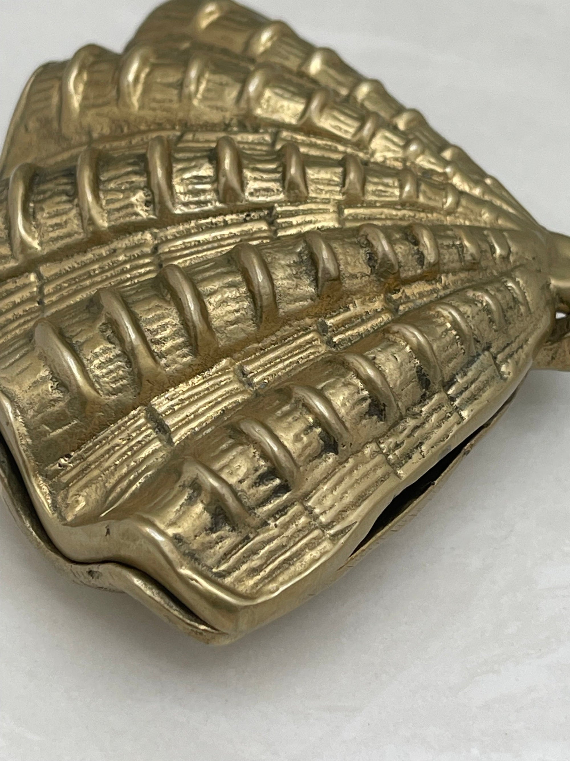 Vintage Brass Shell Trinket Dish