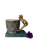 Vintage Brass Frog Plant Hanger