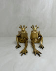 Bronze Frog Prince Bookends-A Pair