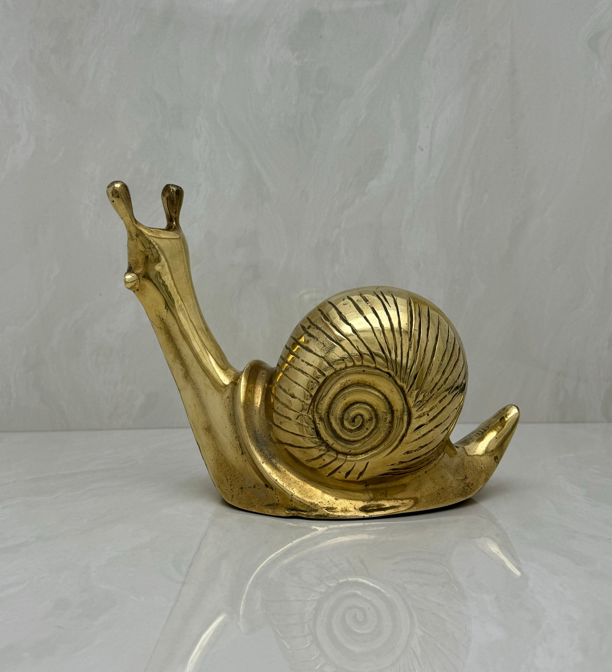 Vintage Brass Snail-Large