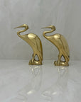 Vintage Brass Heron Birds-A Pair