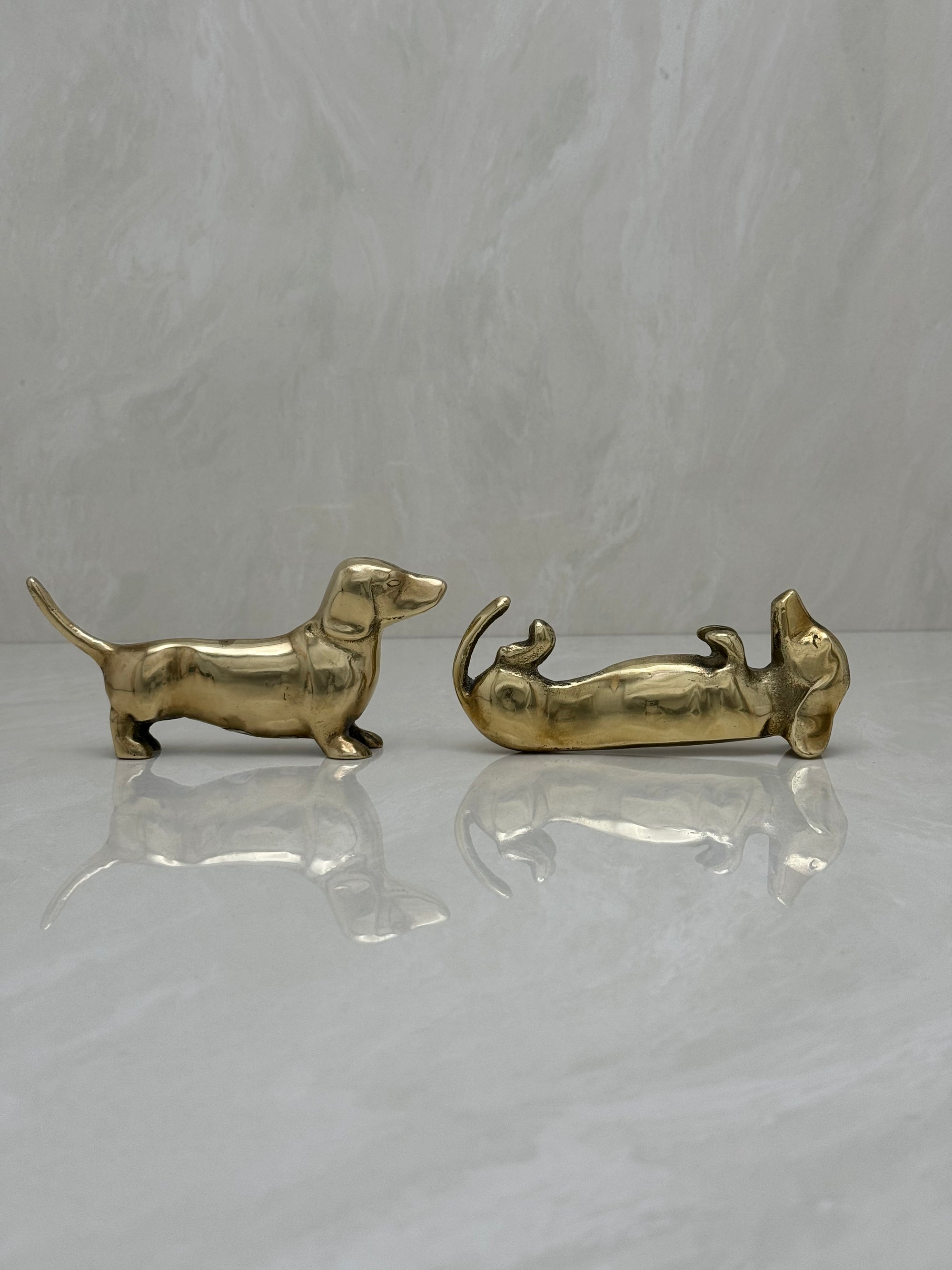 Vintage Brass Dachshund Dogs-A Pair