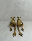 Bronze Frog Prince Bookends-A Pair