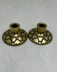 Vintage Brass Candlestick Holders with Crown Motifs - Inspired by Nordisk Malm