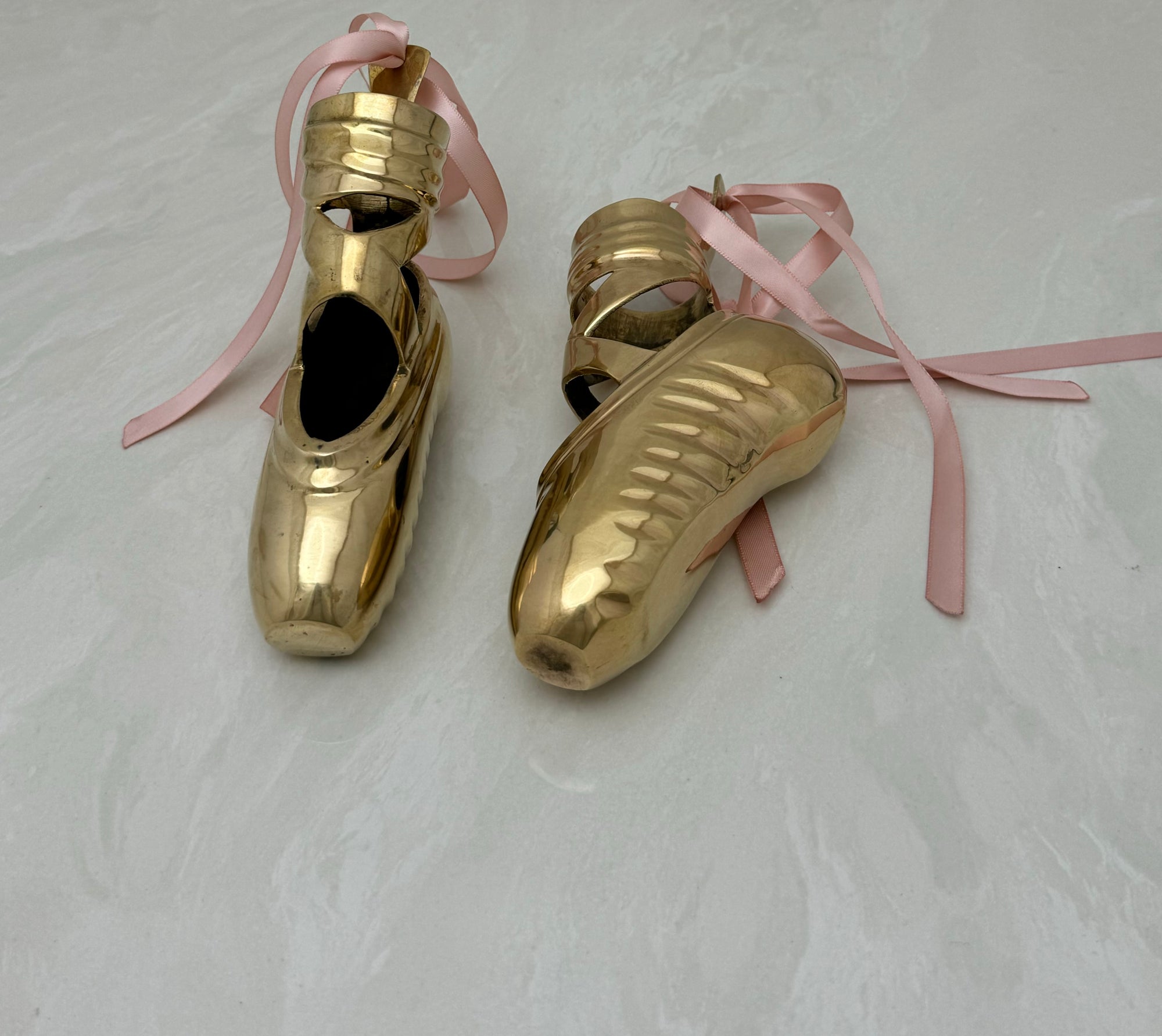 Vintage Brass Ballerina Slippers-A Pair