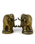 Vintage Brass Elephant Bookends-A Pair