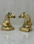 Vintage Brass Horse Head Bookends-A Pair