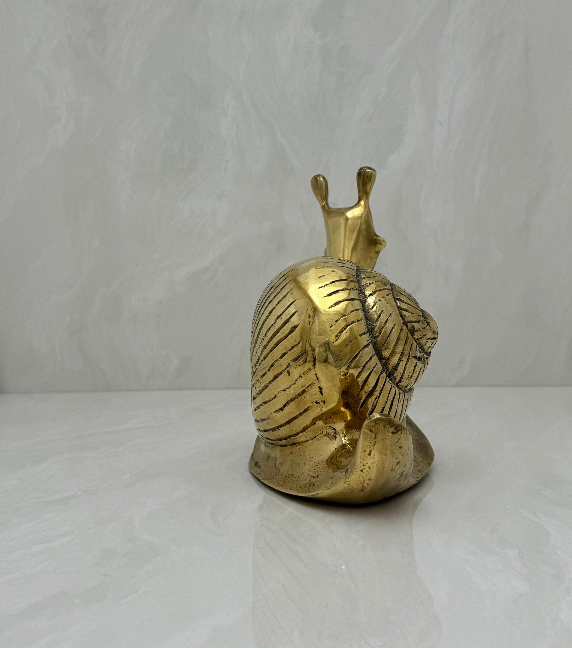 Vintage Brass Snail-Large